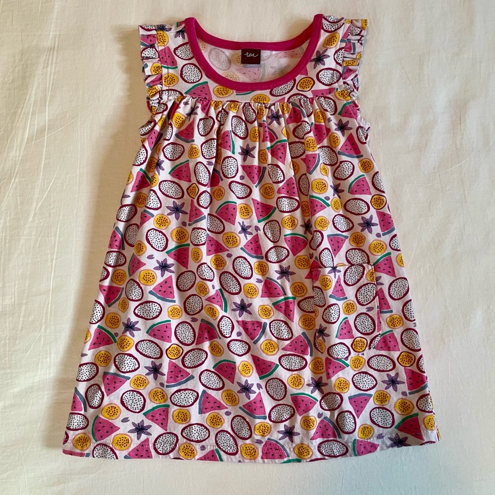 Tea Collection fruit dress EUC